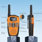 NXGKET Walkie Talkies 4 Pack Long Range 16 Channels Type-C Rechargeable view 2