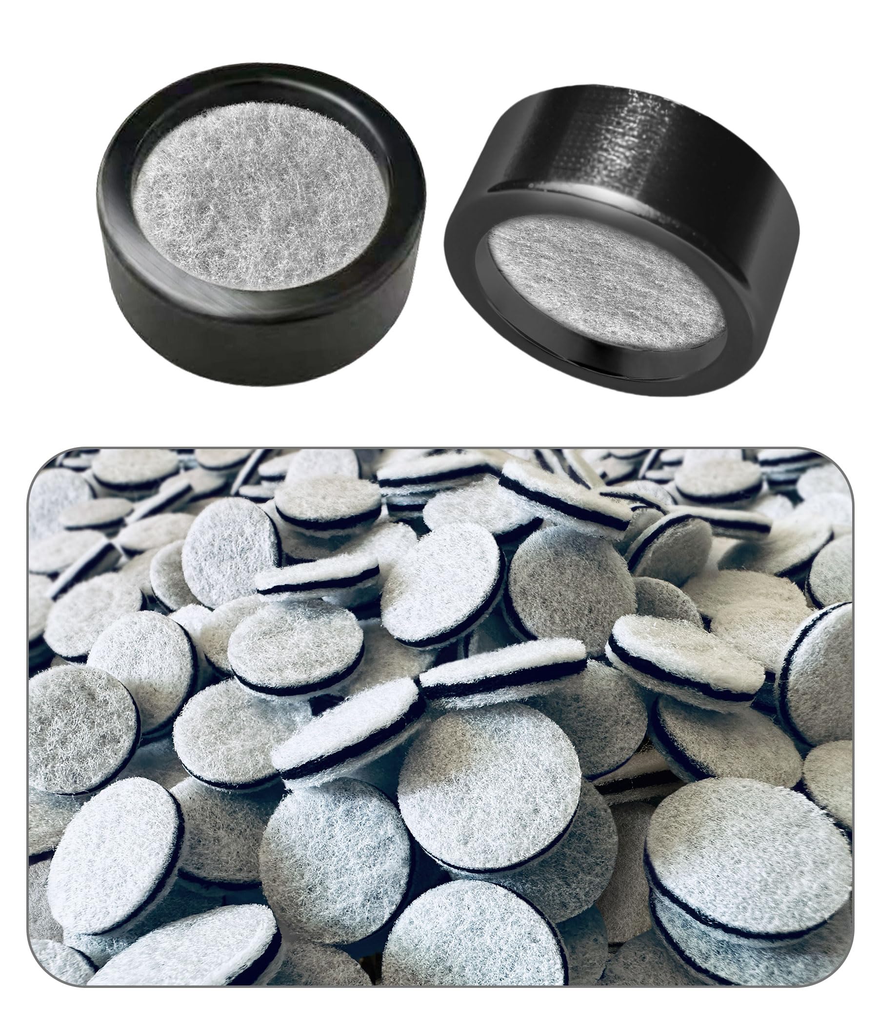Photo 1 of Reusable Metal Rings with 30 High - Performance Replacement Filters - Ideal for Universal Silicone Mouth Funnels, Ultra - Clean Filtration (Black 2 Metal Rings, 30 Replacement Filters)