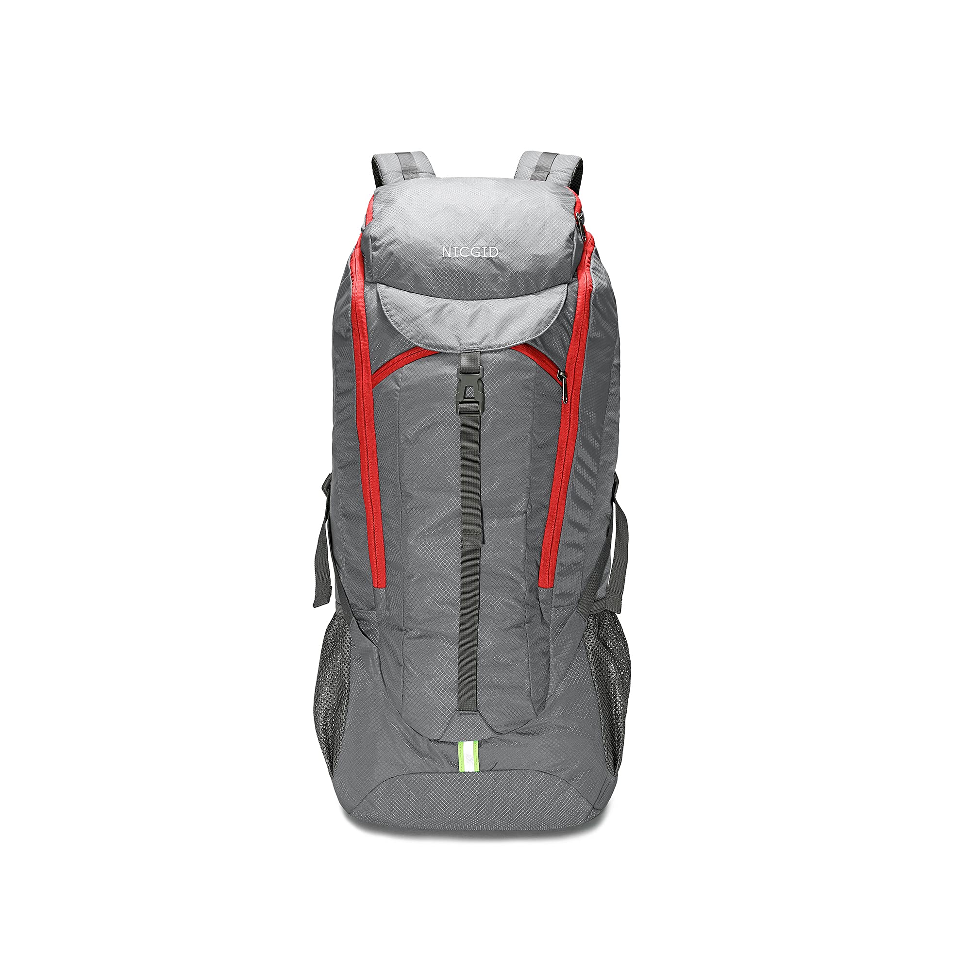 Nicgid 60L Lightweight Hiking Backpack Foldable Multi-Functional Travel Bag Water Resistant Casual Camping Rucksack for Men Women Outdoor Sport Mountain