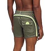 SUNDEK Mens Elastic Waist Boardshort, Swim Trunks 14" Length 5" Inseam