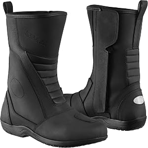SAGA MOTO Men’s Motorcycle Boots – Waterproof Leather Biker Riding Shoes with CE Approved, Anti-Slip Sole & Breathable Lining