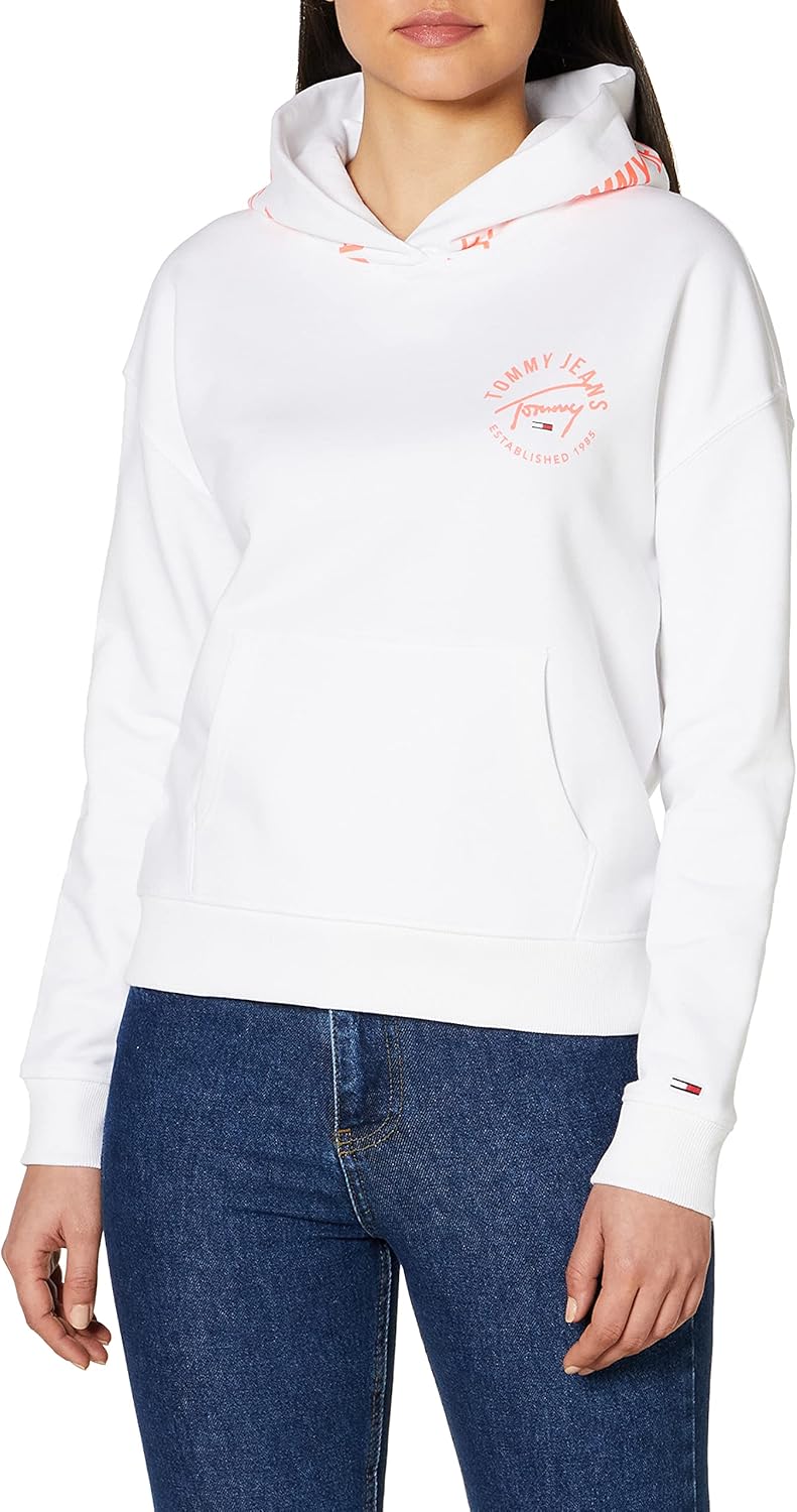 Sudadera con capucha Tommy Jeans White Woman Amazon.es Ropa
