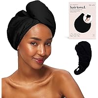 Kitsch Microfiber Hair Towel Wrap - Quick Dry Curly Hair Wraps for Women | Microfiber Towel for Hair | Hair Drying Towel Wrap