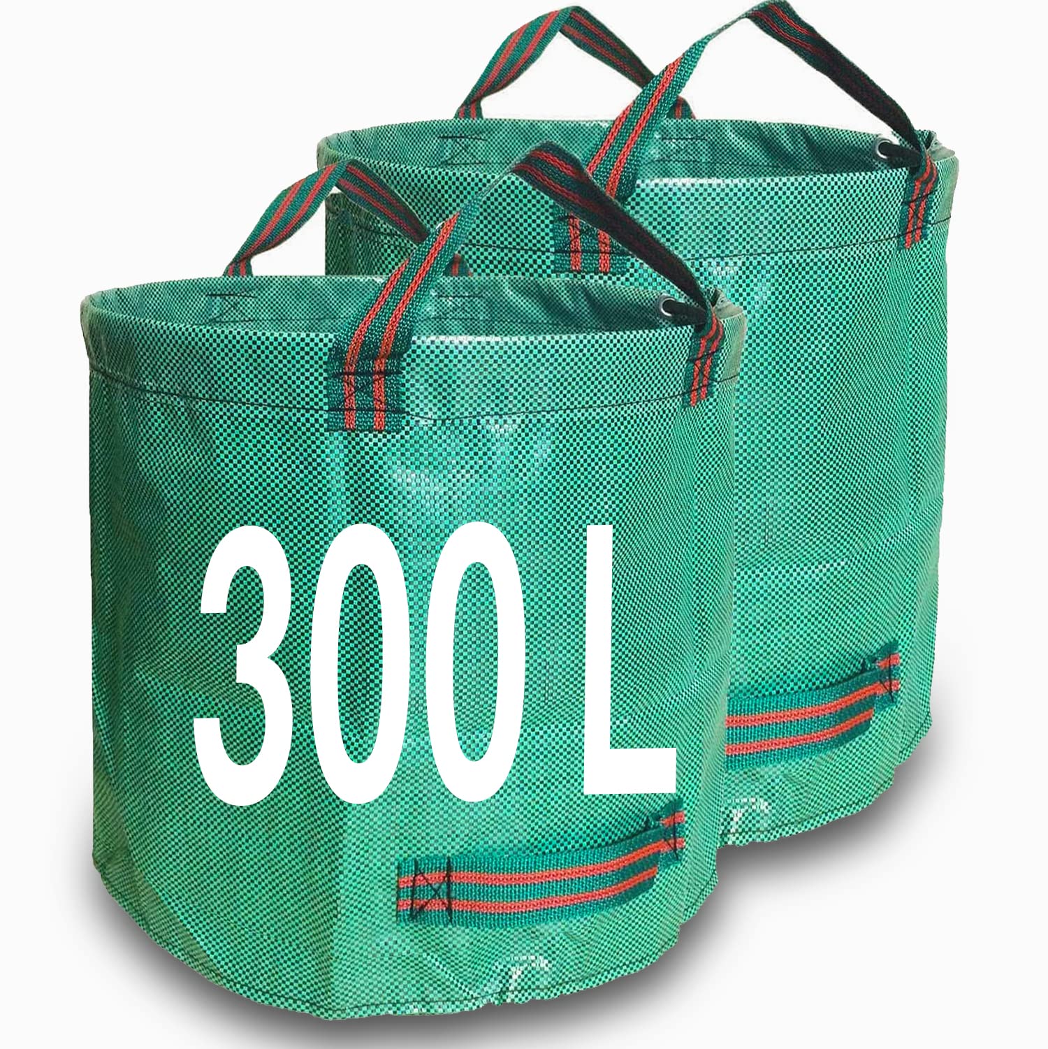 Singwow Garden Waste Bags 300L x 2 Heavy Duty Bin Bags, Reusable Garden Sacks with Handles, Ideal for Collecting Yard Waste, Plant waste grass and Leaves (300L)