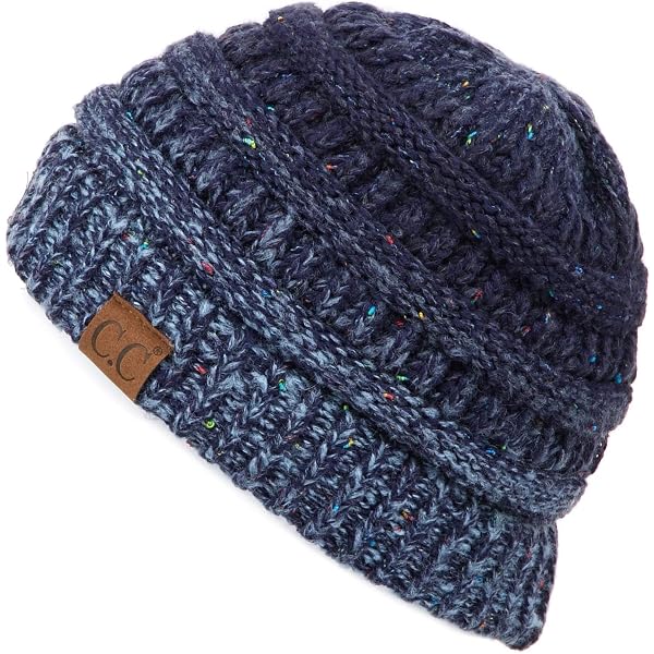 Beechfield Ombre Beanie – Lavender/French Navy Winter Hat For Men & Women, One Size