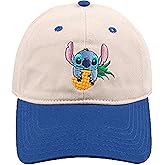 Disney Stitch Dad Hat, Adjustable Cotton Baseball Cap with Curved Brim