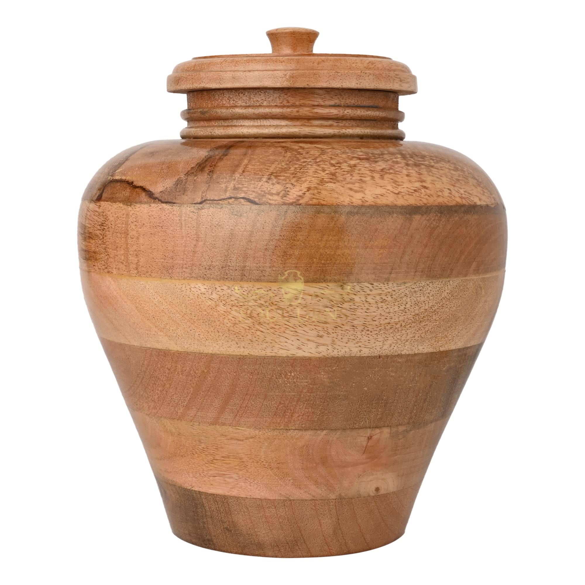 Handcrafted Wooden Urn for Human Ashes Adult – 200 Cubic Inch Capacity – Funeral Urn for Ashes – Memorial Keepsake Box Image