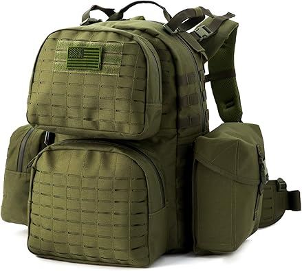 Amazon Co Jp Mt ミリタリー バックパック 大容量 防水 Molle リュックサック サバイバル リュック 医療用救急バック インナーフレーム付き アウトドア 登山 キャンプ マルチカム グリーン ブラウン 服 ファッション小物