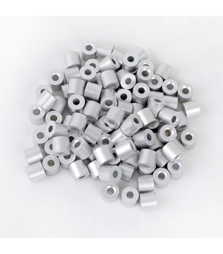 Uxcell 1/4" 6mm Aluminum Crimping Loop Sleeve Double - View #5