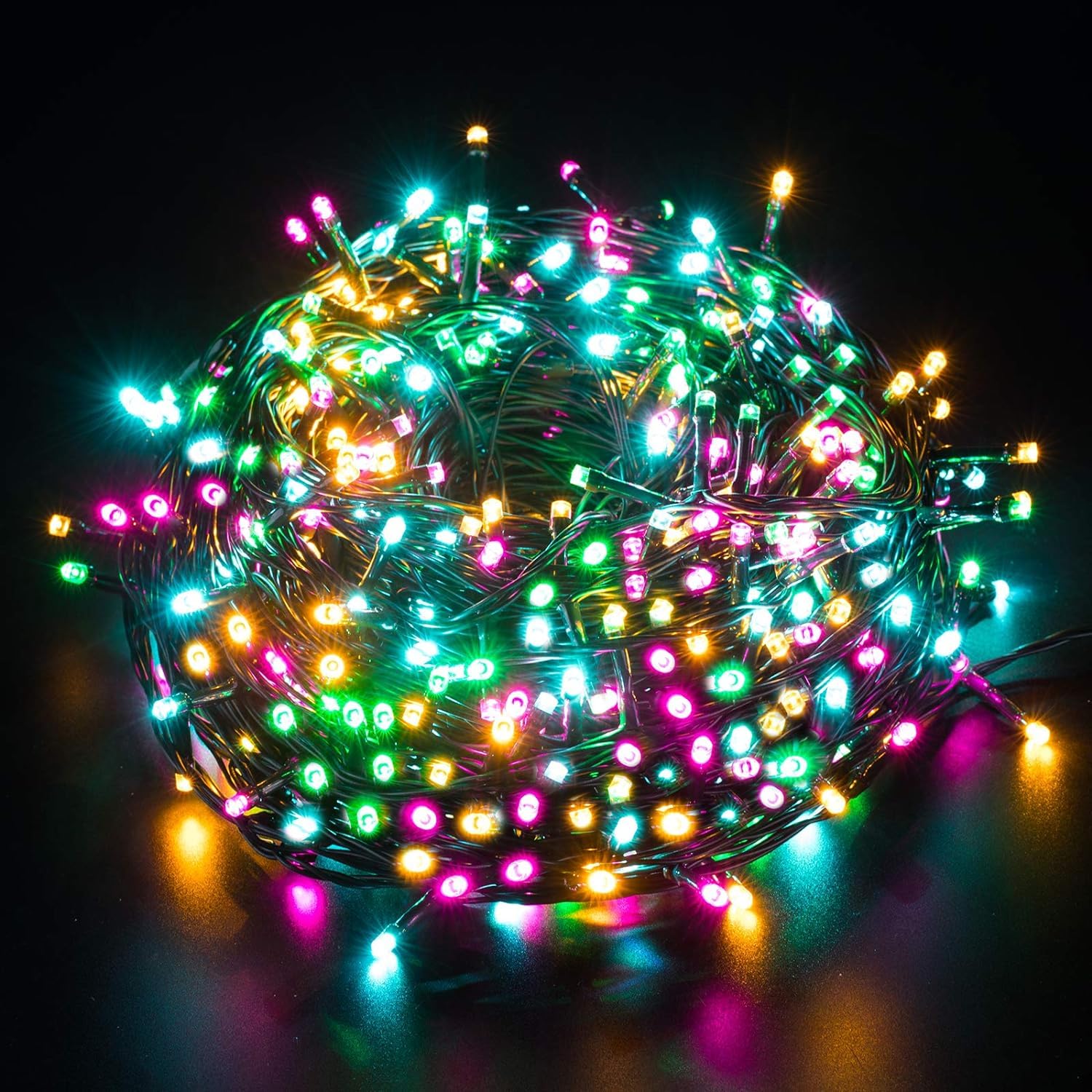 Elegear Christmas String Lights 500 LED 50M Multicoloured Christmas Lights Mains Powered, 8 Modes IP44 Outdoor Xmas Fairy Light for Xmas Tree Wedding Home Party Garden Indoor Decoration
