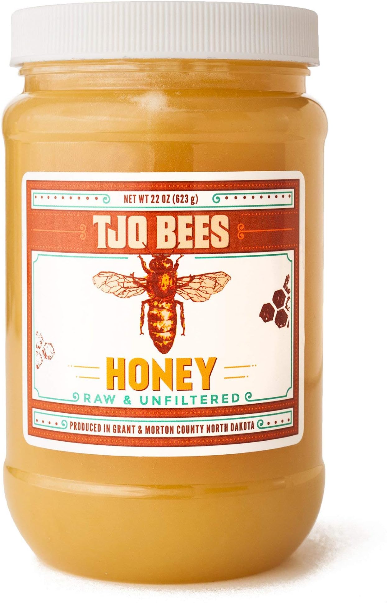 TJO Bees Raw and Unfiltered Honey (22 OZ)