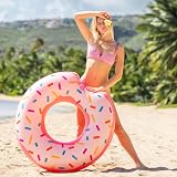 Intex 56265NP 59265 Inflatable Donut Pink 107 x 99 cm Aqua Pool Float view 2