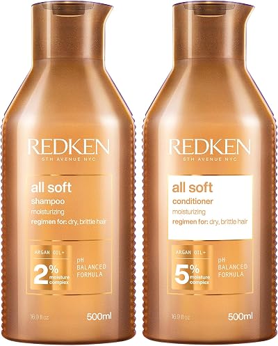 Redken All Soft Shampoo 500ml & Conditioner 500ml Duo for Dry Hair