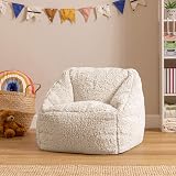 icon Natalia Teddy Fleece Kids Bean Bag Chair Cream Filling Included view 4