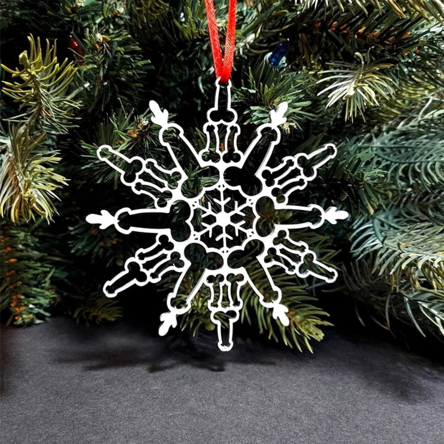Tree Toppers - Funniest Ornament of The Century | Funny Snowflake, Unique Ornament for Office, Home, Hanging Gift Tree Decoration, Have Fun with Your Friends, Co-Workers (Color : 1 pcs)