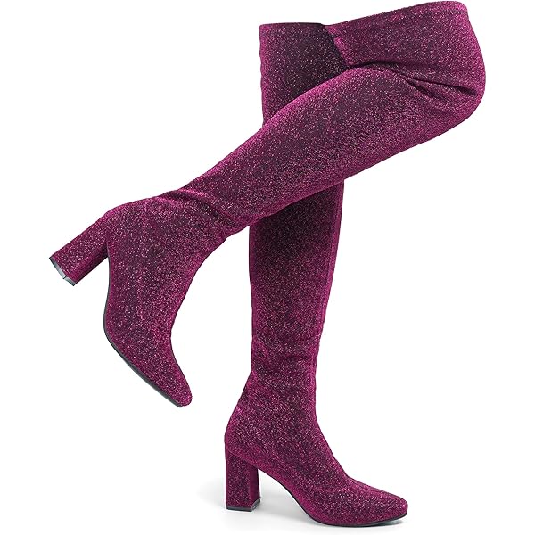 Amazon.com: XSTH Thigh High Strentch Knitted Boots for Women