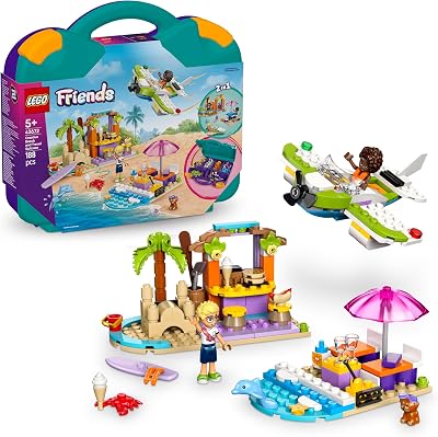 LEGO Friends 42672 2in1 Beach Travel Suitcase Plane 2 Dolls Dog Dolphin