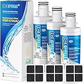 ICEPURE LT1000PC ADQ747935 Water Filter and LT120F Air Filter, 3 Combo | Replacement for LG LT1000P/PC/PCS,ADQ74793501,ADQ75795105,ADQ74793502,MDJ64844601,LMXS28626S,LFXS26973S,Kenmore 9980,RWF4700A