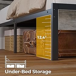 Rolanstar Bed Frame King Size with USB Charging
