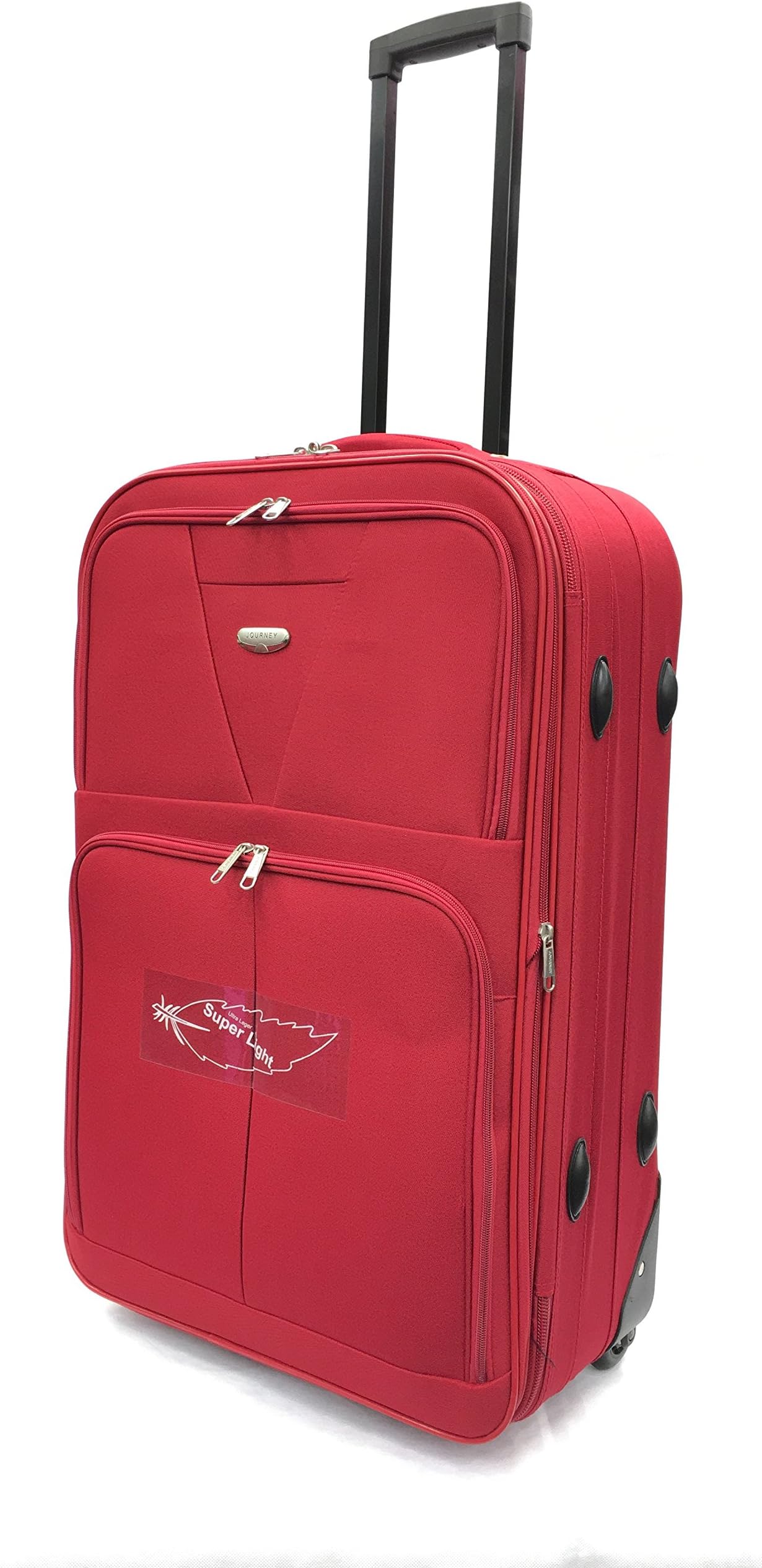 Medium 26" Lightweight Expandable Durable Hold Luggage Suitcase Travel Trolley Case Travel Bag in 2 Wheels (26" Medium, Red)
