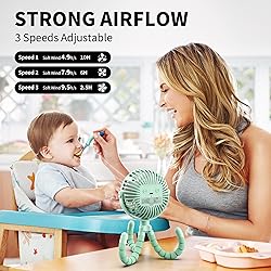AMACOOL Battery Operated Stroller Fan Flexible