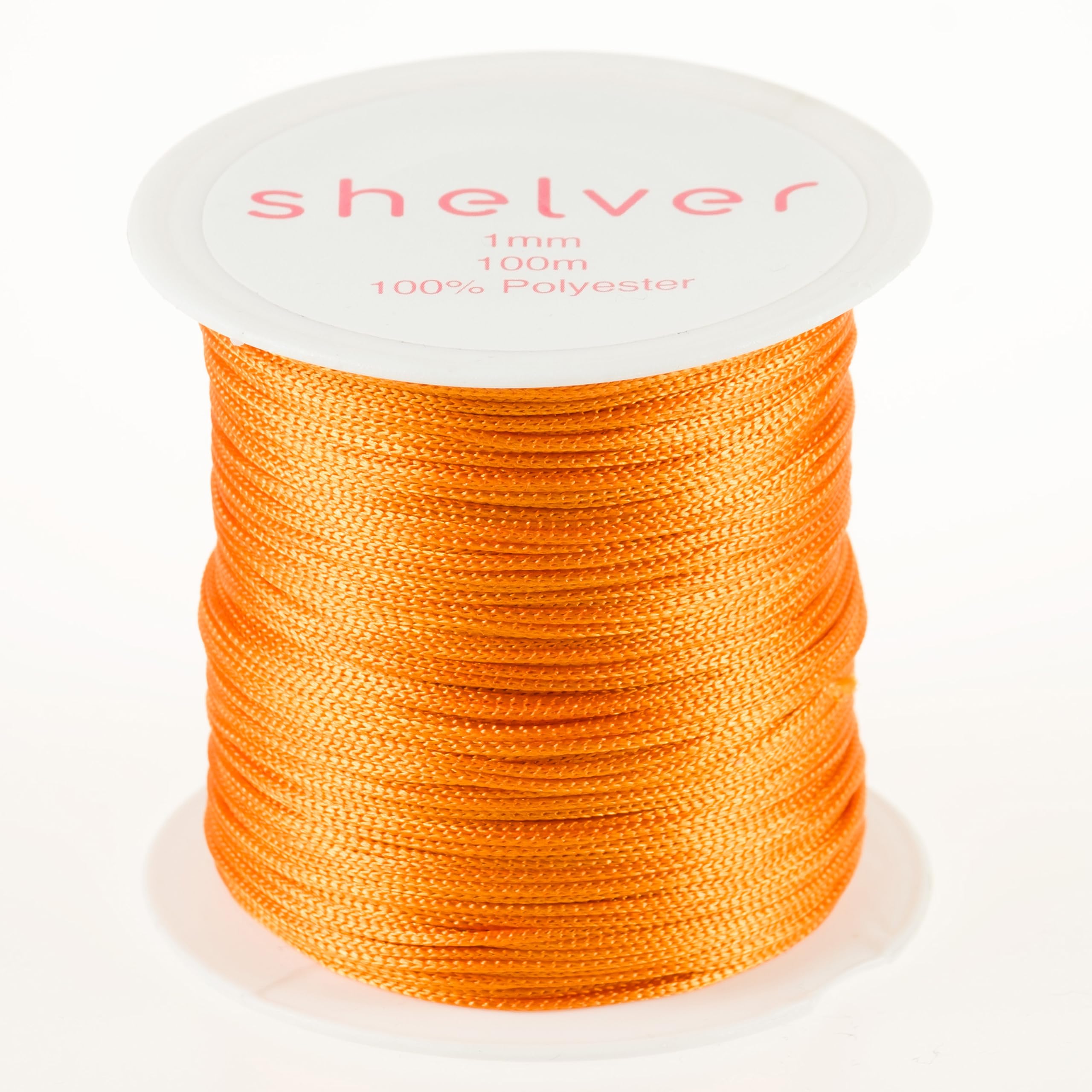 1mm String x 100m, Nylon Cord, Available in 26 Colours, Bracelet Making, Other Crafts (ORANGE) — image 1