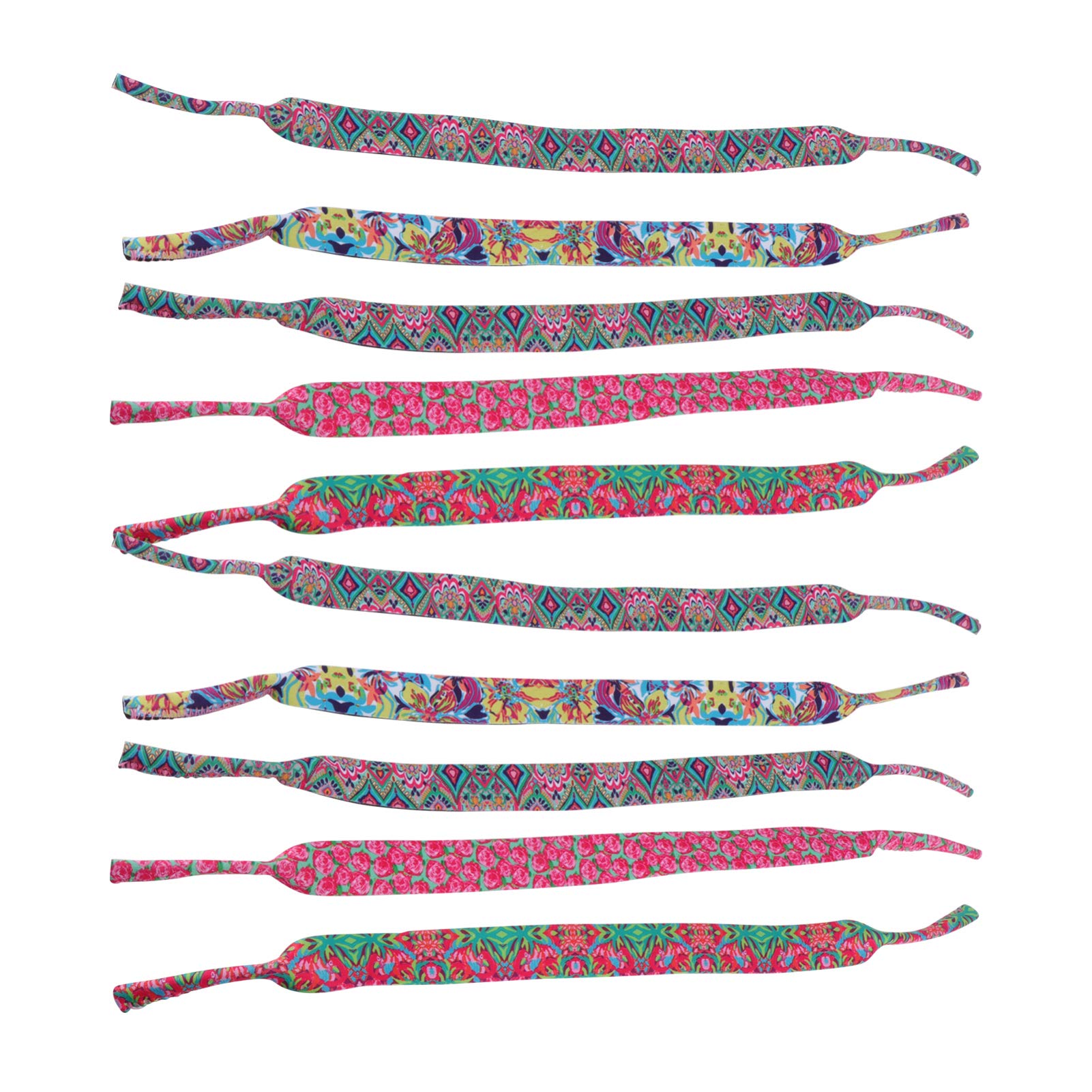 Amosfun Neoprene Elastic Cord Retainer Strap Band for Sports Eyeglass and Sunglass Eyewear Holder Strap Glasses Head Band Anti Slip Elastic Cord Rope String Holder 10pcs