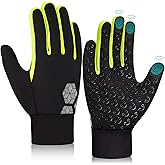 AOTOW Kid Winter Running Glove Touchscreen - Cold Weather Warm Gloves Riding Thermal Windproof Sport Gloves for Hiking Biking