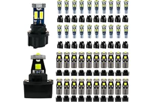 WLJH Canbus Super Bright Pc74 Twist Lock Socket T5 2721 286 73 74 Led Powerful 7Smd 4014 Chip Instrument Panel Cluster Lights