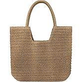 Straw Beach Bags for Women Large Beach Tote Bag Woven Shoulder Handbag Purse for Summer