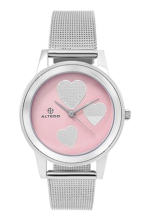 Altedo Analogue Round Pink Dial Women's Watch -676Pdal