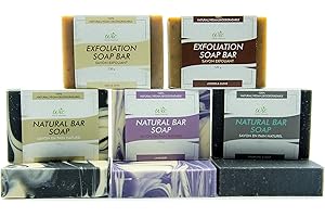 WIC Family Naturals Natural Soap Bars (5 Bars) - 130g/4.5oz Each Natural Hand Soap And Shower Body Bar (Variety)