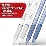 Sharpie S-Gel Gel Pens 0.7mm Frost Blue White Pearl 4 Count Black Blue Ink view 2