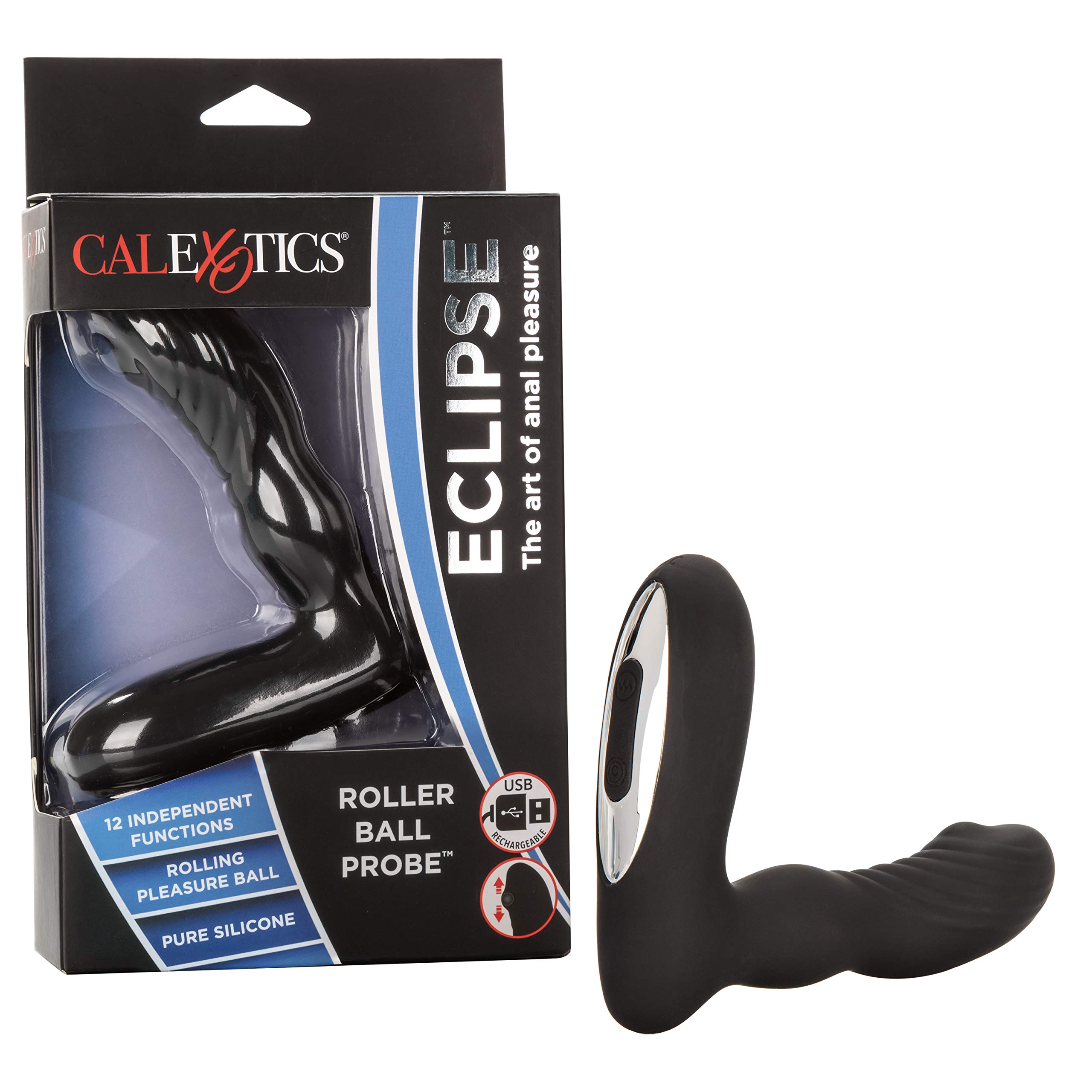 ANAL Pinpoint Probe Silicone Wireless Black Prostate Massager by Cal Exotics