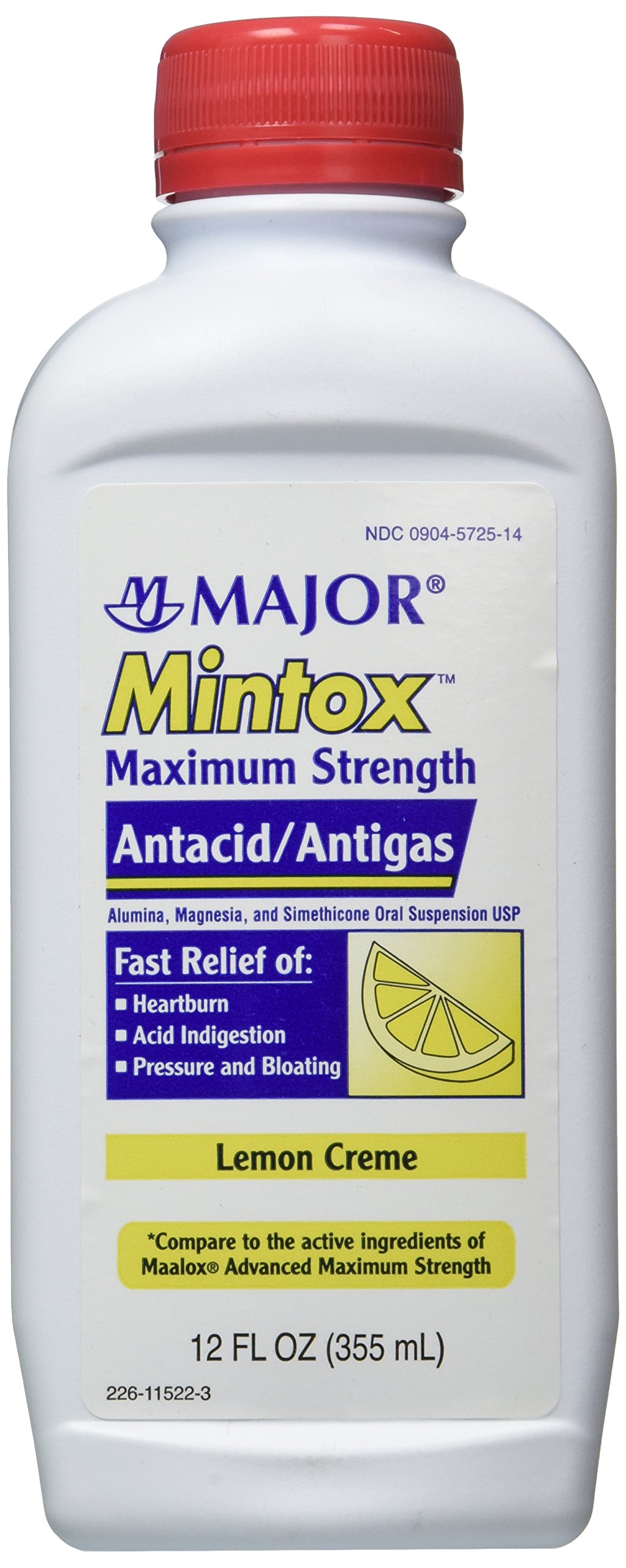 Mintox Maximum Strength Antacid Anti-Gas Liquid Generic for Maalox Max ...