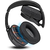 WC SweatZ QuietComfort - Patented Earpad Covers for Bose QuietComfort 45, 35, 35ii, QC2, QC25, QC15, AE2, AE2i, SoundTrue, SoundLink by Wicked Cushions | Sweatproof & Easily Washable | Black