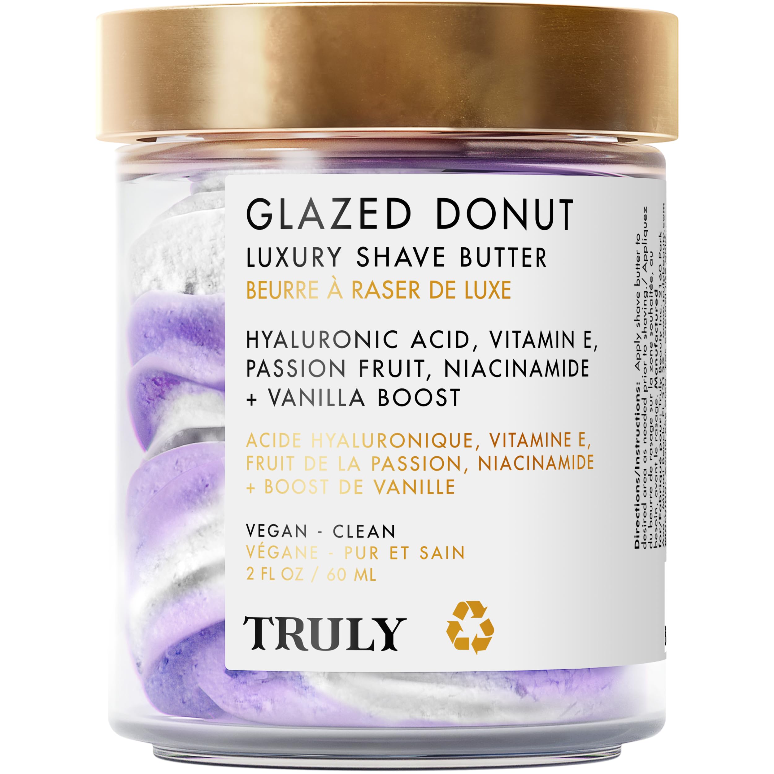 Photo 1 of Truly Beauty Glazed Donut Luxury Shave Butter | Hydrating Shave Cream for Sensitive Skin | Infused With Hyaluronic Acid & Niacinamide | Protects Against Razor Burn | Toasted Vanilla Scent (2 Fl Oz)
