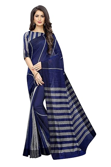 Women`s Linen saree with Blouse Piece(Linen4P)