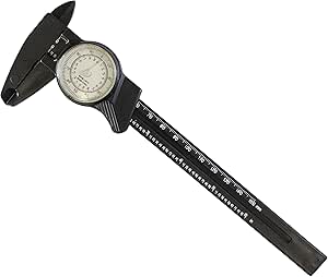 PRECISE 6"-150mm Non-Rust Non-Magnetic Plastic Dial Vernier Caliper with Depth Probe: TM-48511