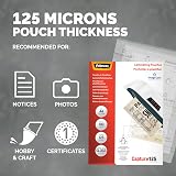 Fellowes A4 Laminating Pouches Gloss 250 Micron 100 Sheets view 3