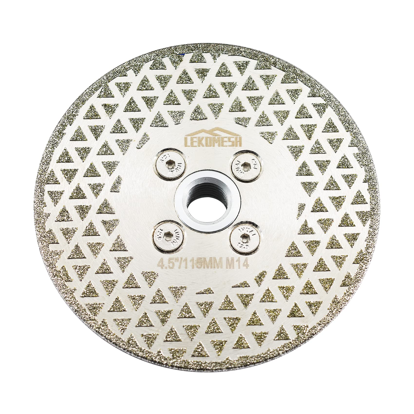 Diamond Cutting Grinding Discs 115MM LEKOMESH - Double-sided Diamond Cutting Discs for Granite Marble Porcelain Ceramic Tile Artificial Stone,M14 Thread Angle Grinder
