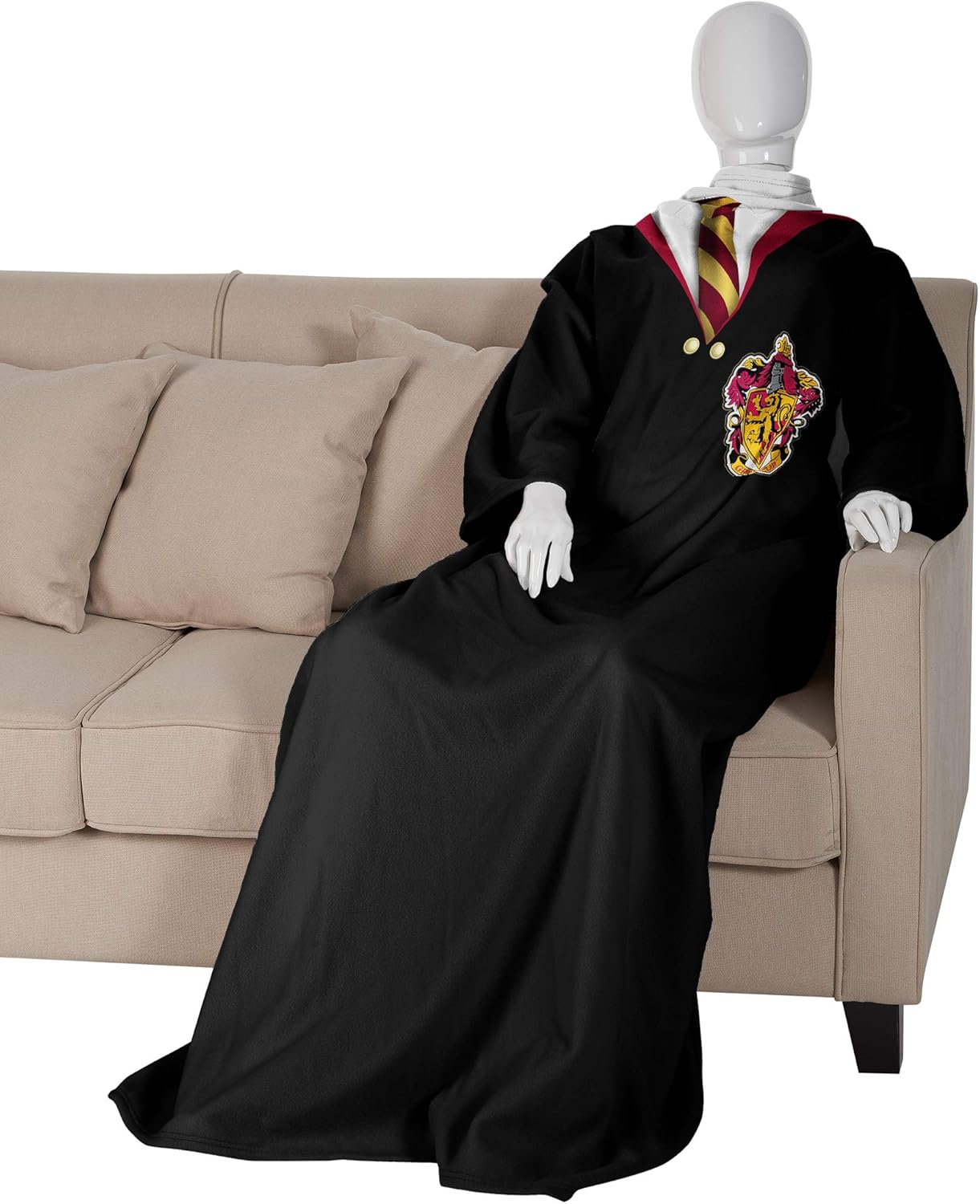 Harry Potter Comfy Throw Blanket with Sleeves, 48 x 71 Inches, Gryffindor Rules: Home & Kitchen