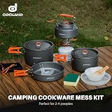 Odoland Camping Cookware Set Non-Stick Lightweight Mess Kit for 4-6 view 7