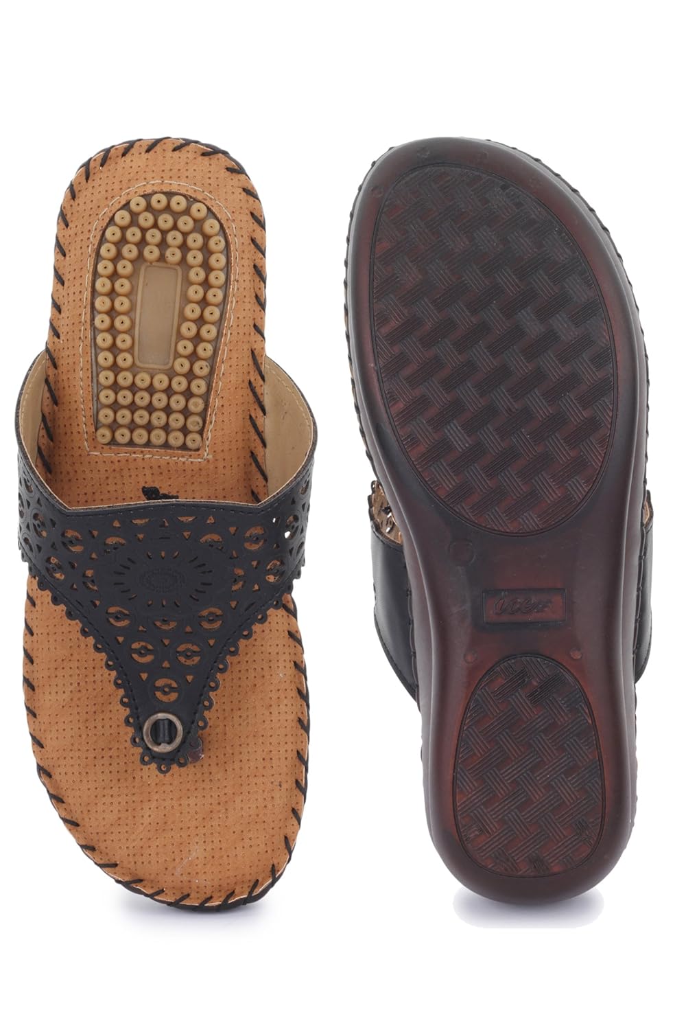 la shades accu-2004, black doctor sole orthopedic slipper for women