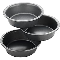 Wilton Mini Round Cake Pans, STD, SilverWilton Non-Stick Mini Round Pan Set, 3-Piece, Steel