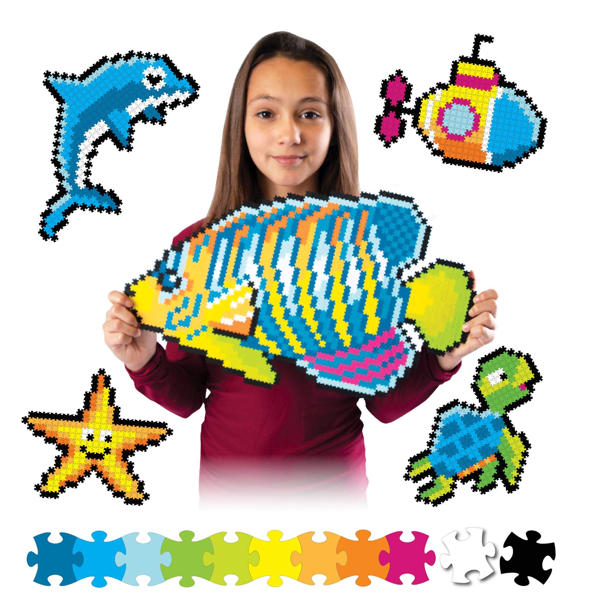 Jixelz 1500 Piece Set Under the Sea Pixelated Puzzle Art For Children, Suitable For Boys & Girls Aged 6 Years And Above — image 1