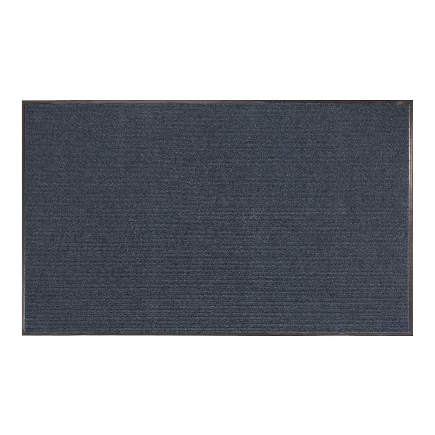 AmazonBasics Poly Linear-Rib Commercial Carpet Vinyl-Backed Mat 3X10 Blue