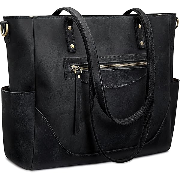 バッグ vintage ZIZINO tote bag leather black Amazon.com: S-ZONE Vintage Genuine Leather Shoulder Bag Work