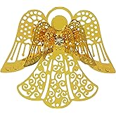10pcs Gold Angel Shape Suncatcher Hanging Window Pendant DIY Metal Part Ornament Hand-Crafts Gifts
