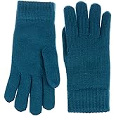 BSB Unisex Winter Toasty Warm Solid Glitter Fleece Lined Knit Mitten Gloves